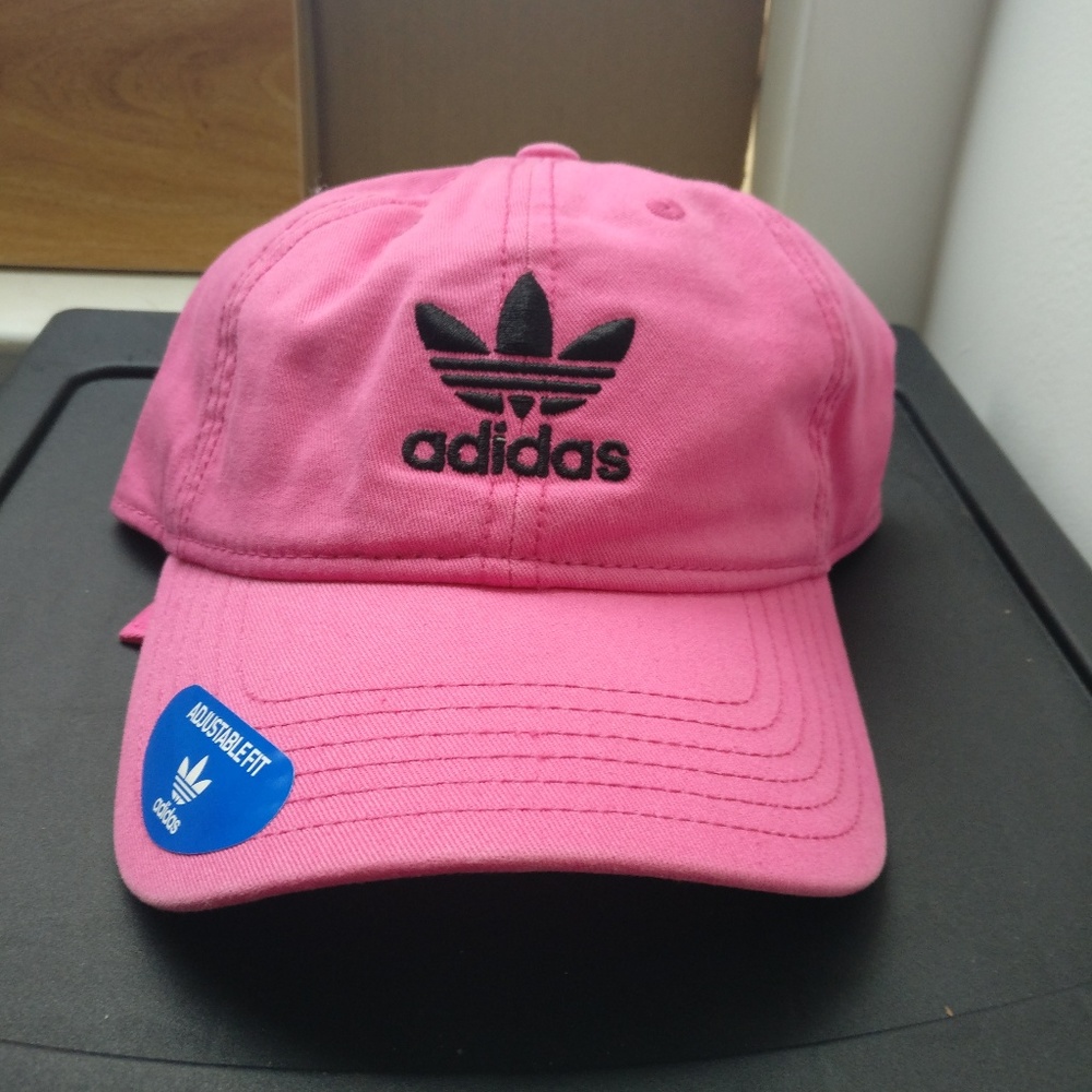 RARE Adidas Originals HOT PINK Strapback Hat
